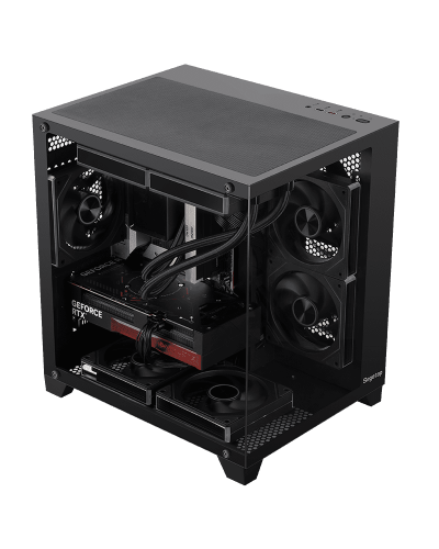 ქეისი - Segotep U502 Black / 3x ARGB Fan / Micro-ATX - Mini-ITX