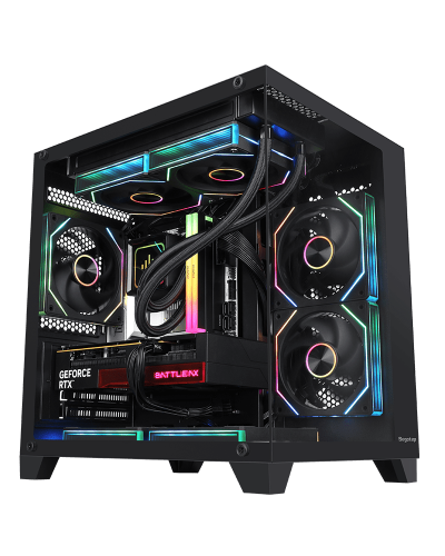 ქეისი - Segotep U502 Black / 3x ARGB Fan / Micro-ATX - Mini-ITX