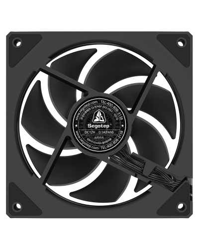 ქეისის ქულერი - Segotep Irisflo U-120 ARGB+PWM / შავი