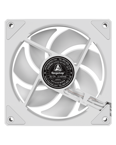 ქეისის ქულერი - Segotep Irisflo U-120 ARGB+PWM / თეთრი