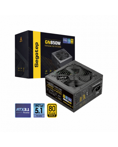 კვების ბლოკი - Segotep GN850W / 850W / 80 PLUS Gold / ATX 3.1 / შავი
