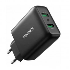 დამტენი - UGREEN CD161 (10216) / USB / Fast Charger / 36W / შავი