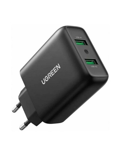 დამტენი - UGREEN CD161 (10216) / USB / Fast Charger / 36W / შავი