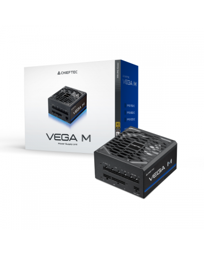 კვების ბლოკი - Chieftec Vega M / 750W / 80 PLUS Gold / ATX 3.1 / Full Modular / შავი