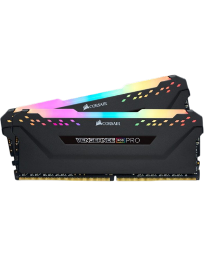ოპერატიული მეხსიერება – CORSAIR VENGEANCE RGB PRO 16GB (2x8GB) / DDR4 / 3200MHz / C16 / RGB / Black