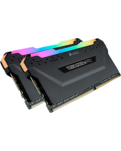 ოპერატიული მეხსიერება – CORSAIR VENGEANCE RGB PRO 16GB (2x8GB) / DDR4 / 3200MHz / C16 / RGB / Black