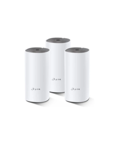 Mesh Wi-Fi სისტემა – TP-Link Deco E4 (3-pack) / AC1200 / 370 მ² / თეთრი
