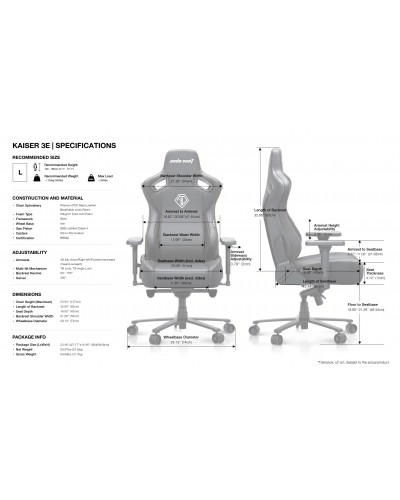 სავარძელი - AndaSeat Kaiser 3E / ყავისფერი