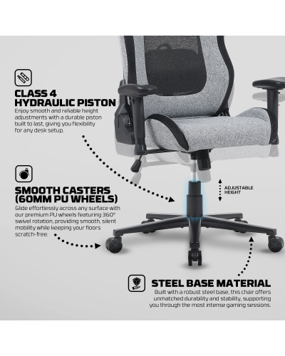 სავარძელი - Fantech GC195 / ნაცრისფერი