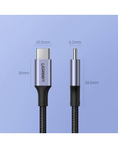Type-C სადენი - UGREEN US316 (70429) / Type-C to Type-C / 100W / up to 480 მბ-წმ / შავი / 2 მეტრი