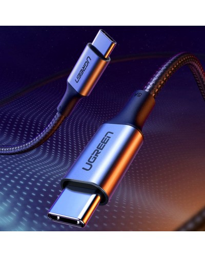 Type-C სადენი - UGREEN US316 (90120) / Type-C to Type-C / 100W / up to 480 მბ-წმ / შავი / 3 მეტრი