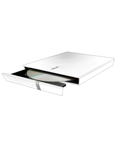 დისკის წამკითხველი - ASUS SDRW-08D2S-U LITE / DVD±RW / USB 2.0 / ვერცხლისფერი