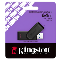 USB ფლეშ მეხსიერება - Kingston DataTraveler Exodia S / 64GB
