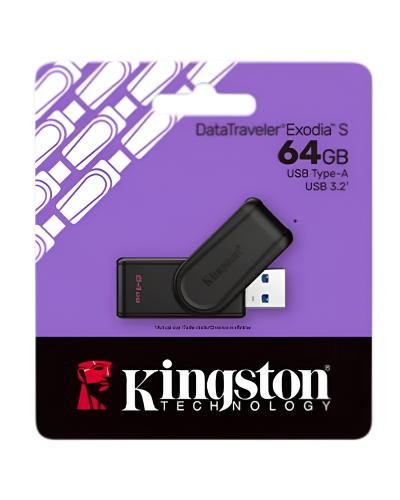 USB ფლეშ მეხსიერება - Kingston DataTraveler Exodia S / 64GB