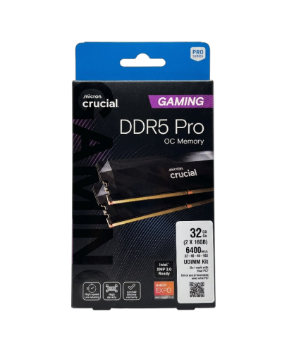 ოპერატიული მეხსიერება - Crucial Pro DDR5 32GB ( 2x16GB ) / 6400MHz / CL32