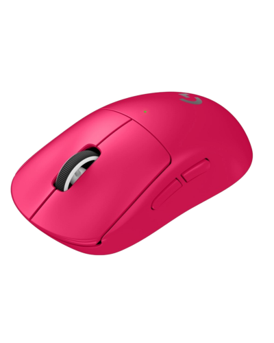 მაუსი - Logitech PRO X Superlight / უსადენო / HERO Sensor / 63 გრამი / 100–25,600 DPI / LIGHTSPEED / Magenta