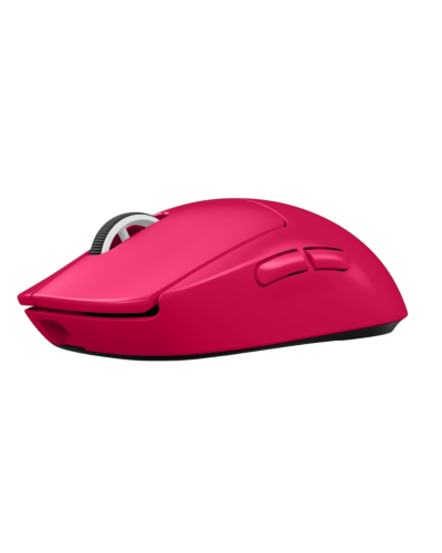მაუსი - Logitech PRO X Superlight / უსადენო / HERO Sensor / 63 გრამი / 100–25,600 DPI / LIGHTSPEED / Magenta