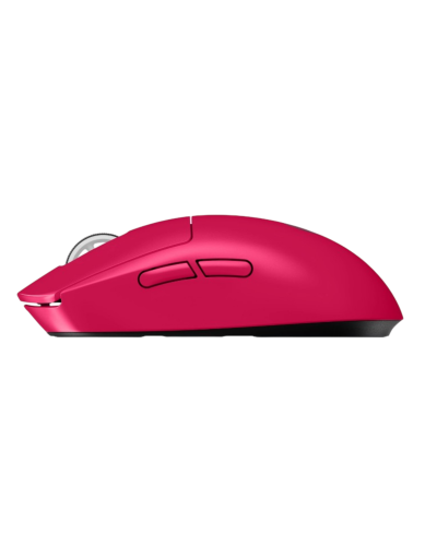 მაუსი - Logitech PRO X Superlight / უსადენო / HERO Sensor / 63 გრამი / 100–25,600 DPI / LIGHTSPEED / Magenta