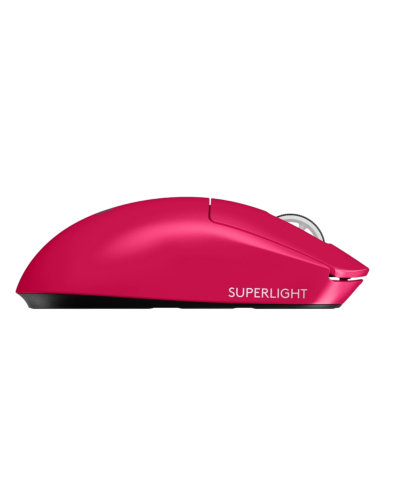 მაუსი - Logitech PRO X Superlight / უსადენო / HERO Sensor / 63 გრამი / 100–25,600 DPI / LIGHTSPEED / Magenta