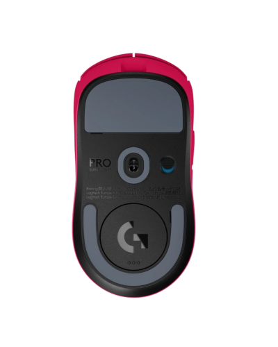 მაუსი - Logitech PRO X Superlight / უსადენო / HERO Sensor / 63 გრამი / 100–25,600 DPI / LIGHTSPEED / Magenta