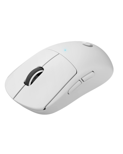 მაუსი - Logitech PRO X Superlight / უსადენო / HERO Sensor / 63 გრამი / 100–25,600 DPI / LIGHTSPEED / თეთრი