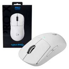 მაუსი - Logitech PRO X Superlight / უსადენო / HERO Sensor / 63 გრამი / 100–25,600 DPI / LIGHTSPEED / თეთრი