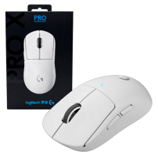 მაუსი - Logitech PRO X Superlight / უსადენო / HERO Sensor / 63 გრამი / 100–25,600 DPI / LIGHTSPEED / თეთრი