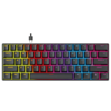კლავიატურა - Fantech ATOM61 MK211 / RGB / მექანიკური / სადენიანი / USB-C / სვიჩი: Red / შავი / 60%