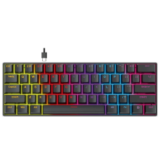 კლავიატურა - Fantech ATOM61 MK211 / RGB / მექანიკური / სადენიანი / USB-C / სვიჩი: Red / შავი / 60%