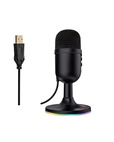 გეიმინგ მიკროფონი - Redragon GM303 Pulsar / USB / Omnidirectional / RGB / ფერი: შავი