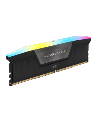 ოპერატიული მეხსიერება – CORSAIR VENGEANCE RGB 64GB (2x32GB) / DDR5 / 6400MHz / CL32 / RGB / შავი