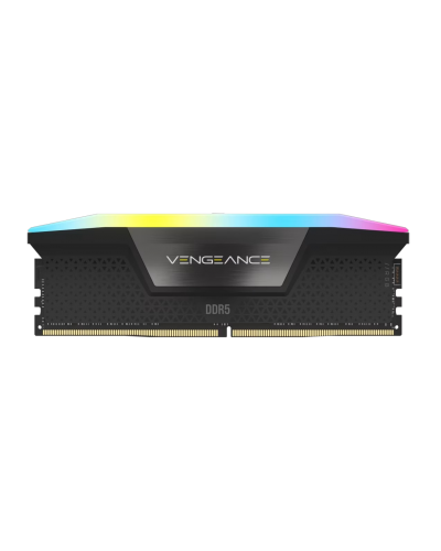 ოპერატიული მეხსიერება – CORSAIR VENGEANCE RGB 64GB (2x32GB) / DDR5 / 6400MHz / CL32 / RGB / შავი