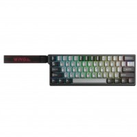 კლავიატურა - AULA WIN60 HE Pro / RGB / მექანიკური / სადენიანი / USB Type-C / სვიჩი: Meteor Magnetic / ნაცრისფერი / 60%