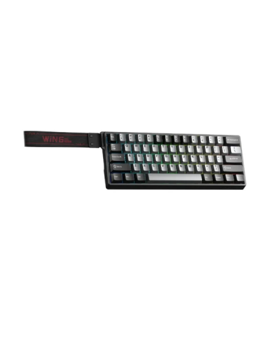 კლავიატურა - AULA WIN60 HE Pro / RGB / მექანიკური / სადენიანი / USB Type-C / სვიჩი: Meteor Magnetic / ნაცრისფერი / 60%