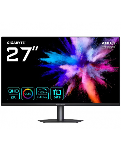 მონიტორი - Gigabyte GO27Q24 / 27" / QD-OLED / 0.03ms / 240Hz / 2K QHD