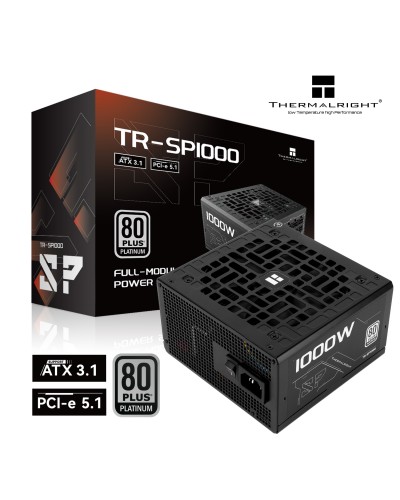 კვების ბლოკი - Thermalright TR-SP1000 / 1000W / 80 PLUS Platinum / ATX 3.1 / Full Modular / შავი
