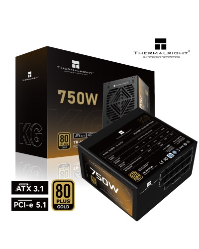კვების ბლოკი - Thermalright TR-KG750 / 750W / 80 PLUS Gold / ATX / Full Modular / შავი