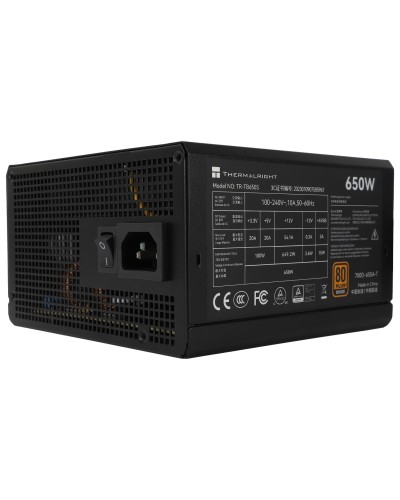 კვების ბლოკი - Thermalright TR-TB650S / 650W / 80 PLUS Bronze / ATX / შავი