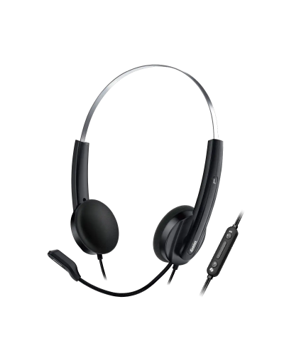 ყურსასმენი - Genius HS-220U / სადენიანი / USB / Over-Ear / შავი