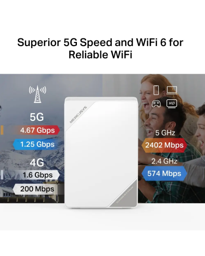 Wi-Fi როუტერი - MERCUSYS MB520-5G / 5G როუტერი / SIM ბარათით
