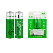 Logilink LR6RCB2 AA - 1.5V Li-Ion / 1850mAh / USB-C / დატენვადი ელემენტები 2 ცალი