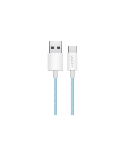 USB-A to Type-C სადენი - Logilink CU0331 / 60W / up to 480 მბ-წმ / ლურჯი / 1.5 მეტრი
