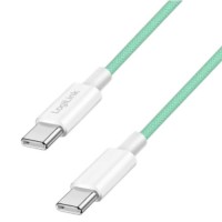USB-C to USB-C სადენი - Logilink CU0348 / 60W / up to 480 მბ-წმ / მწვანე / 1.5 მეტრი