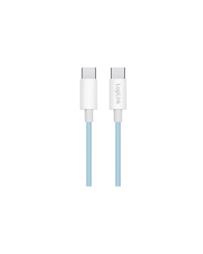 USB-C to USB-C სადენი - Logilink CU0351 / 60W / up to 480 მბ-წმ / ლურჯი / 1.5 მეტრი