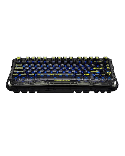 კლავიატურა - GravaStar Mercury K1 Lite / დატენვადი / მექანიკური / 2.4GHz Wireless / Bluetooth / სადენით Type-C / RGB / შავი / 75%