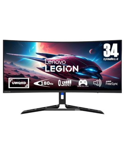 მონიტორი - Lenovo Legion R34w-30 / 34" / VA / 0.5ms / 180Hz / 4k WQHD UltraWide