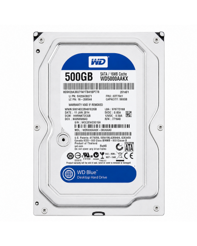 მყარი დისკი - Western Digital Blue 500GB / 7200RPM / SATA III / WD5000AAKX