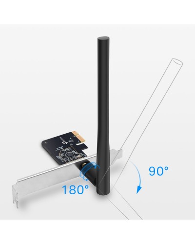 PCIe Wi-Fi ადაპტერი - TP-Link Archer T2E AC600 Wireless Dual Band PCI Express Adapter