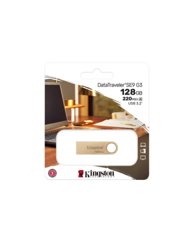 USB ფლეშ მეხსიერება - Kingston DataTraveler SE9 G3 / 128GB / USB 3.2 Gen 1