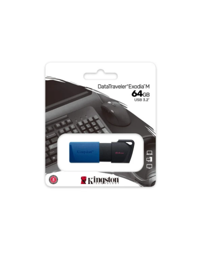 USB ფლეშ მეხსიერება - Kingston DataTraveler Exodia M / 64GB / USB 3.2